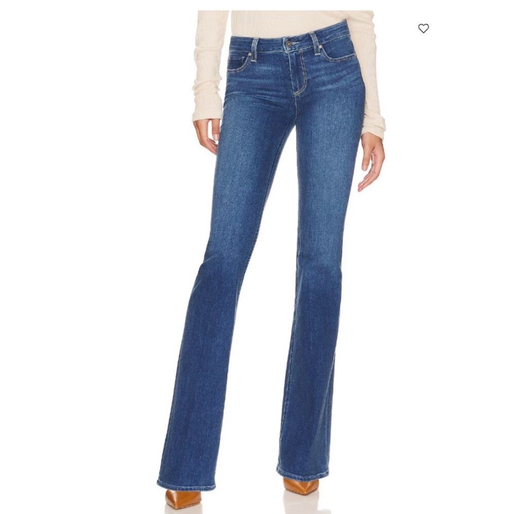 PAIGE DENIM NWT Laurel Canyone Flare Denim Jean in Estate Wash  //24